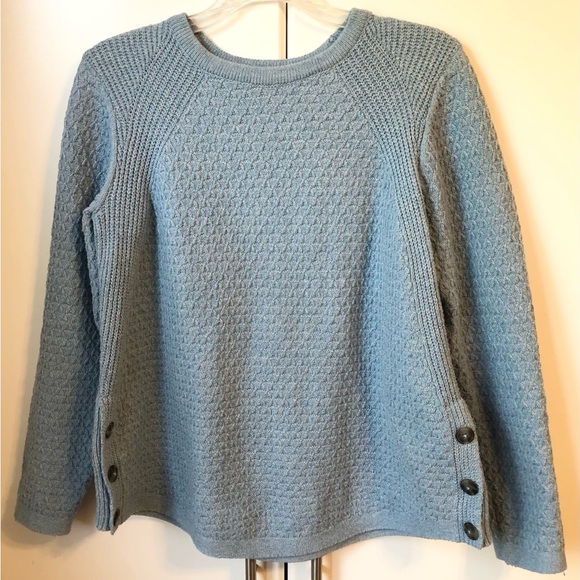 J. Jill Sweater Baby Blue with side buttons. Size S. EUC. - Picture 1 of 3